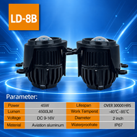 Lentille de projecteur Bi LED 2 pouces 35W/42W, faisceau haut et bas, pour phares de voiture, lentille de projecteur de phare LED SFIDA LD-8B