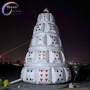 Torre de Póker Inflable Gigante Personalizada de Fábrica con <span class=keywords><strong>Soplador</strong></span>, Adecuada para Decoración de Actividades en Escenarios al Aire Libre y Publicidad - Product Image 1