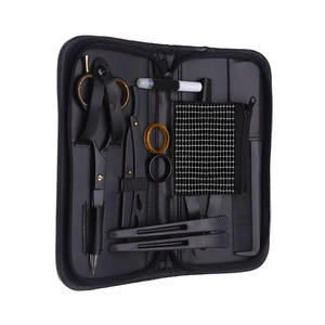 Kit de ciseaux de coiffeur couleur noire salon de coupe de cheveux ciseaux de coiffeur ciseaux amincissants 6 pièces ensemble de coiffure avec étui à fermeture éclair - Product Image 4