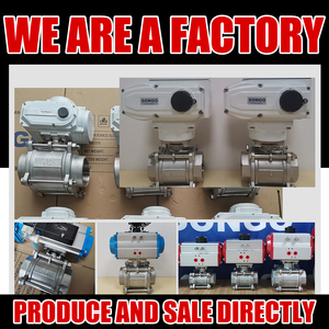 Válvula de bola motorizada de 3 piezas de acero inoxidable SS304 de 12 V, tipo de encendido/apagado de 2 vías, DN50, para control de flujo de agua - Product Image 1