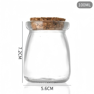 Vente en gros de pot de 2oz 50ml 100ml 120ml 200ml 300ml ml pot rond en verre pour pouding couvercles à vis en métal PE - Product Image 3