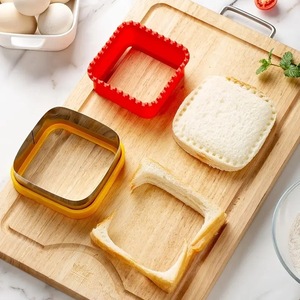 Hình Vuông Thép Không Gỉ Bánh Sandwich Cutter Và Niêm Phong <span class=keywords><strong>Cookie</strong></span> Cutter Bánh Sandwich Máy Cắt Cho Trẻ Em Ăn Sáng - Product Image 4