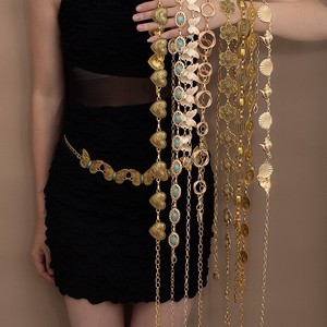 Cinto Decorativo Unissex de Metal com Estilo Étnico Boêmio, Coração de Borboleta, 60-80cm, Vintage, de Alta Qualidade, para Saia - Product Image 1