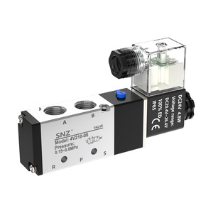 Válvula Solenoide Neumática 4V210-08, 220V, 2 Posiciones, 5 Vías, Tipo Aire, Uso Mecánico, Revestimiento de Goma - Product Image 2