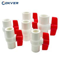 Vanne à boisseau sphérique UPVC COKVER durable, résistante au chlore, à raccordement à bride pour applications industrielles à haute pression d'eau