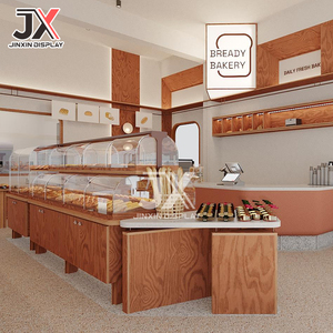 Vetrina Espositiva LED Personalizzata per Panetteria, Bancone Caffè, Espositore per Pane, Scaffale <span class=keywords><strong>Moderno</strong></span> in Legno per Torte e <span class=keywords><strong>Pasticceria</strong></span>, Arredamento per Negozi e Caffetterie - Product Image 3