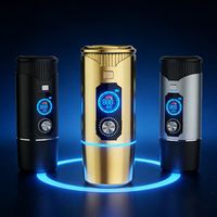 Chicha électronique portable mini style arabe en aluminium avec éclairage LED, design sans charbon écologique, coffret cadeau inclus