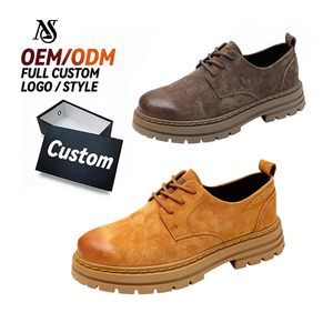 Bottes de travail jaunes en peau de porc de première qualité pour hommes, chaussures à semelle épaisse résistantes à l'usure Goodyear Welt - Product Image 1