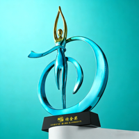 Trophée cube en résine acrylique personnalisé, gravé au laser, impression UV, logo personnalisé, souvenir pour danseur exceptionnel, vente en gros