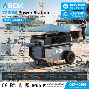 สถานีไฟฟ้าเคลื่อนที่ 7200W US UK สำหรับขายส่ง ใช้แบตเตอรี่ LiFePO4 เครื่องกำเนิดพลังงานแสงอาทิตย์ 230V 60HZ MPPT รองรับการชาร์จพลังงานแสงอาทิตย์สูงสุด 3700W พร้อมบริการดรอปชิปปิ้ง - Product Image 1