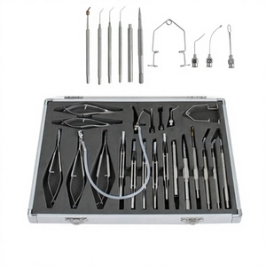 Juego de 21 Instrumentos de Microcirugía Ocular para Cataratas de Alta Calidad, Herramientas Quirúrgicas Oftálmicas de Acero Inoxidable Reutilizables - Product Image 1