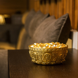 Ornement de bassin en cuivre, bol rond en laiton, décoration pour la maison et le bureau, cadeau - Product Image 1