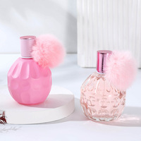 Parfum en flacon pompon rose 30 ml, parfum léger longue durée, senteur florale douce, eau de parfum pour femmes