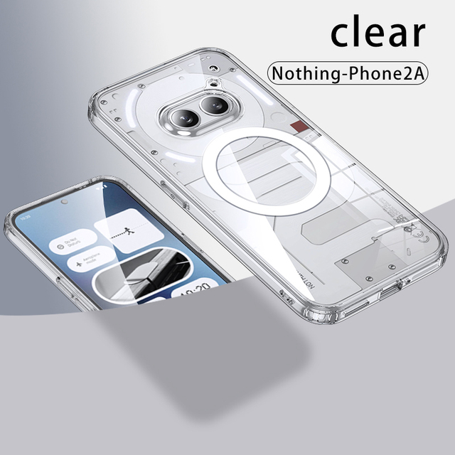 Hot Selling Shockproof Clear Transparent Matte Magnet Protective Phone Case for Nothing Phone 2A