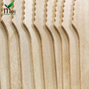 Nhà sản xuất dùng một lần thìa gỗ dĩa đo tùy chỉnh Ice Cream cá nhân 140 Mét khuấy thìa gỗ thiết lập dao kéo - Product Image 4