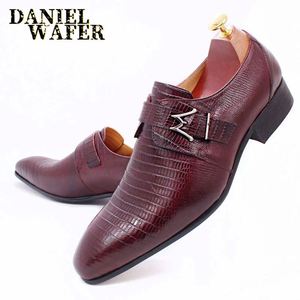 รองเท้าผู้ชายแบบ Monk Strap หนังแท้ รองเท้าธุรกิจ รองเท้าแต่งงาน รองเท้าสำหรับงานปาร์ตี้ รองเท้าแฟชั่นสำหรับใส่ทำงาน - Product Image 4