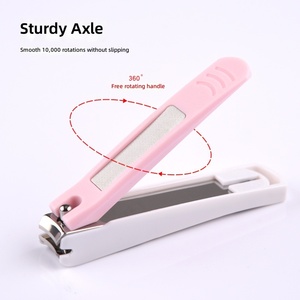 <b>Pink</b> Stainless Steel Nail Clipper Set Wide Jaw Curved Blade Manicure <b>Tool</b> for Finger and Toe - Product Image 3