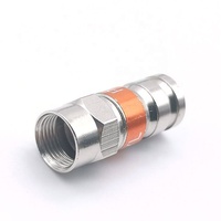 Conector Coaxial RF de latón RG6, Conector de compresión PCT F
