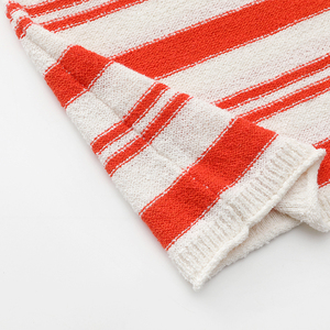 Vente en gros de pull rétro à épaules décolletées, <span class=keywords><strong>col</strong></span> <span class=keywords><strong>bateau</strong></span>, pull tricoté en polyester en coton uni et pelucheux, pull pour femme - Product Image 4