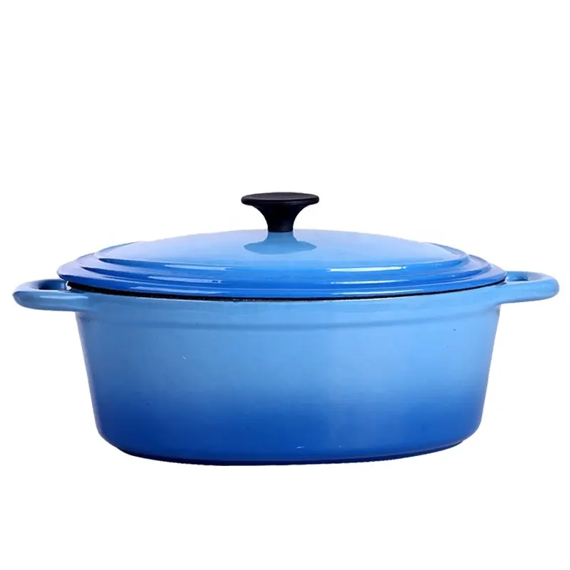 Mcooker Odm/Oem Retail Delicate Uitstraling Groot Gietijzer Email 30Cm Soep Keukengerei Pot Ketel Braadpan Kookgerei Sets