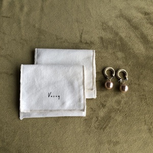 Silk Printed Silver Luxury Cotton Flannel <b>Envelope</b> Jewelry Packaging Pouch with Flap - Product Image 3