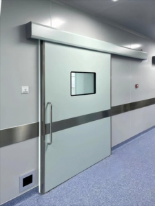 Pintu Geser Bermotor dari Paduan Aluminium dengan Pelindung Sinar-<span class=keywords><strong>X</strong></span> untuk Penggunaan Interior Rumah Sakit - Product Image 3