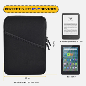 Néoprène 6-7 pouces E-<span class=keywords><strong>Reader</strong></span> Sleeve pour 6.8 Kindle Paperwhite Paperwhite Signature Edition <span class=keywords><strong>Ebook</strong></span> <span class=keywords><strong>Reader</strong></span> Phone Case Bag Pouch Cover - Product Image 2