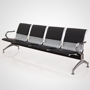 Chaise d'attente trois places en acier inoxydable pour aéroports, hôpitaux, bureaux et hôtels - Product Image 4