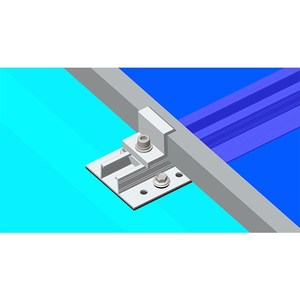 Solution de montage <span class=keywords><strong>solaire</strong></span> Art Sign : Rails solaires, fixation par pince, profilés trapézoïdaux en aluminium pour toiture métallique, structure mini-rail. - Product Image 4