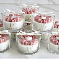 Nouvelle Arrivée Idées Cadeaux Lumière Fleurs Bougies Parfumées OEM Bougies de Luxe Parfumées en Cire de Soja Biologique pour Décoration d'Intérieur Cadeau de Mariage