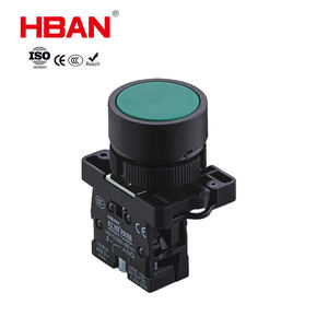 مفتاح ضغط بلاستيكي HBAN ABS مقاس 22 مم، IP65، 10 أمبير، 600 فولت، للوحات التحكم الصناعية، مفتاح لحظي 1NO - Product Image 2