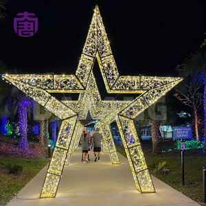 Custom Christmas Star Archway Lights Branded LED Entrance for Retail Event Plaza and Festival - Product Image 3