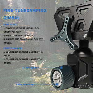 Support <span class=keywords><strong>de</strong></span> selle en aluminium CNC ECHAIN avec rotule et pince <span class=keywords><strong>pour</strong></span> trépied, idéal <span class=keywords><strong>pour</strong></span> la pratique du tir sur cible, la <span class=keywords><strong>chasse</strong></span> et les stands <span class=keywords><strong>de</strong></span> tir en extérieur, rotation à 360° - Product Image 5