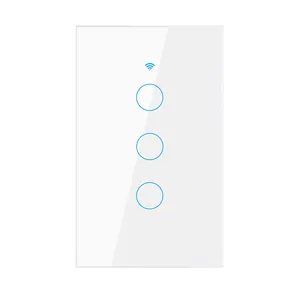 TUYA Wifi Smart Switch 3 Gang US standard Smart Home Voice Control Electronic Touch Switch