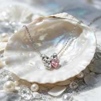 Colliers pendentifs tendance en forme de cœur et de fleur, simples et élégants, pour femmes, cadeaux et souvenirs
