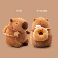 Peluche Capybara Super Douce en Gros, Ours de Dessin Animé Mignon en Coton PP, Cadeau d'Anniversaire Amusant, Compagnon Ludique pour Soulager le Stress