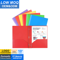 Porte-documents en plastique robuste avec 3 anneaux et 2 pochettes pour le bureau, l'école, la maison et les entreprises