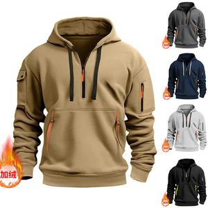 High Quality Streetwear Loose Fit Blank High Quality Hoodies No <b>String</b> Unisex Wholesale Man Clothing - Product Image 4