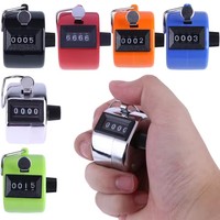 Compteur manuel numérique portable à 4 chiffres, compteur de paume mécanique, compteur de clics, compteur de nombres assorti