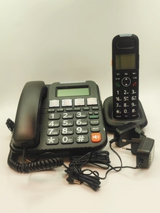 D2015TAM DECT Juego de teléfono inalámbrico con botones grandes y marcación de fotos Teléfono inalámbrico digital expandible con 2 auriculares - Product Image 2