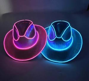 Sombrero de Vaquero Luminoso con Luces LED para Fiestas Rave, Sombrero de Vaquera Luminoso para Despedida de Soltera, Accesorios para Fiestas Nocturnas, Suministros para Festivales - Product Image 3