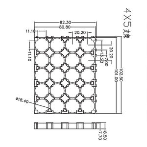 Support de batterie 18650 pour packs de batteries 4x5 - Kit d'accessoires (Stock disponible) - Product Image 3