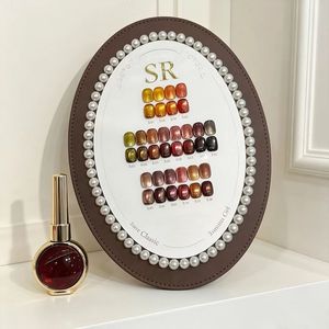SR - Set de 18 Colores de Gel para Uñas Efecto Ojo de Gato, Tonalidades Tierra Cálidas de Otoño e Invierno, Gel UV Magnético, Suministros Profesionales para Salón de Uñas - Product Image 1