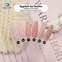 Gel constructeur effet coquille d'œuf sans HEMA ni TPO, paillettes, effet coquille d'œuf, gel dur UV à faire tremper, vernis à ongles, extension d'ongles, tendance estivale