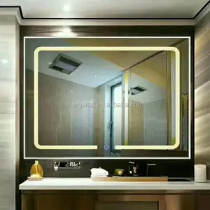 Wholesale Wall Mounted Touch Screen Smart Sensor Switch Bath Mirror Bluetooth Anti-fog LED Light Vanity Bathroom Mirror