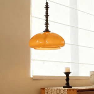 Lámpara <span class=keywords><strong>Colgante</strong></span> Nórdica Moderna Retro para <span class=keywords><strong>Restaurante</strong></span> o Cafetería, de Metal, Vidrio y Madera, LED de Alta Calidad, Nuevo Diseño Único, Lámpara <span class=keywords><strong>Colgante</strong></span> Citrus Bloom - Product Image 4