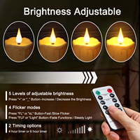 Lampu Lilin LED USB-C Isi Ulang 2x3 Inci IP44 Kontrol Jarak Jauh untuk Luar Ruangan Lilin Tanpa Api untuk Dekorasi Taman Pernikahan