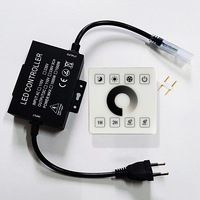 AIKEOU 220V Contrôleur LED monocanal haute tension 86 panneaux avec télécommande tactile IP20 pour bande néon COB monochrome et variateur de lumière
