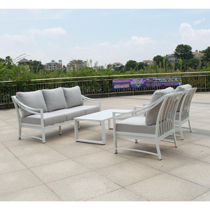 Giardino <span class=keywords><strong>esterno</strong></span> Hotel mobili ristorante metallo alluminio modulare divano Set Lounge - Product Image 4