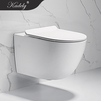Offre Spéciale – WC Suspendu Moderne pour Salle de Bain, Cuvette de Toilette en Céramique Blanche, Sanitaire Sans Revers, Monobloc